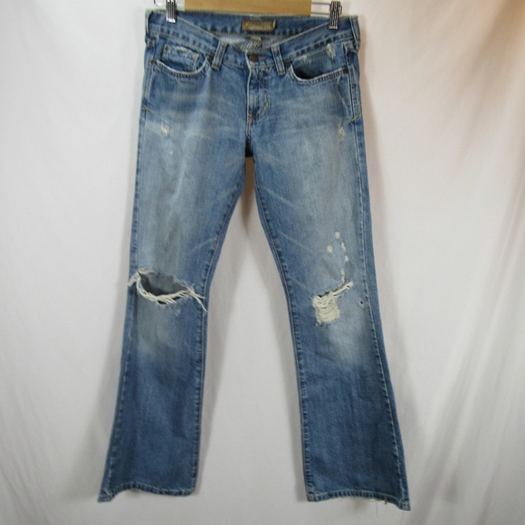 Abercrombie & Fitch Denim - Abercrombie Destroyed Boot Cut Jeans sz 2 SHORT